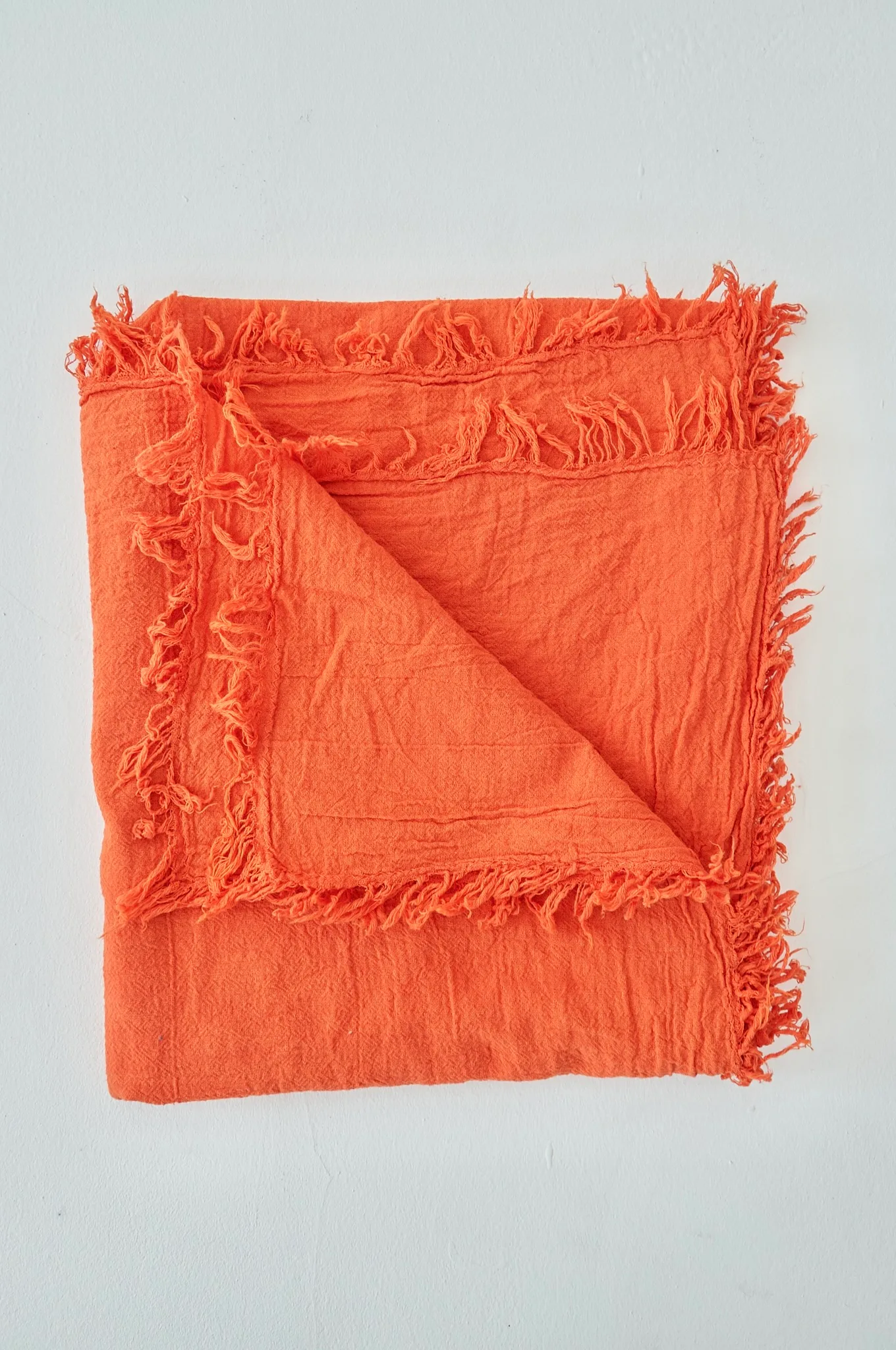 CHUSTA POMARAŃCZOWA | 100 % BAWEŁNA | Mandarynka - obrazek 2