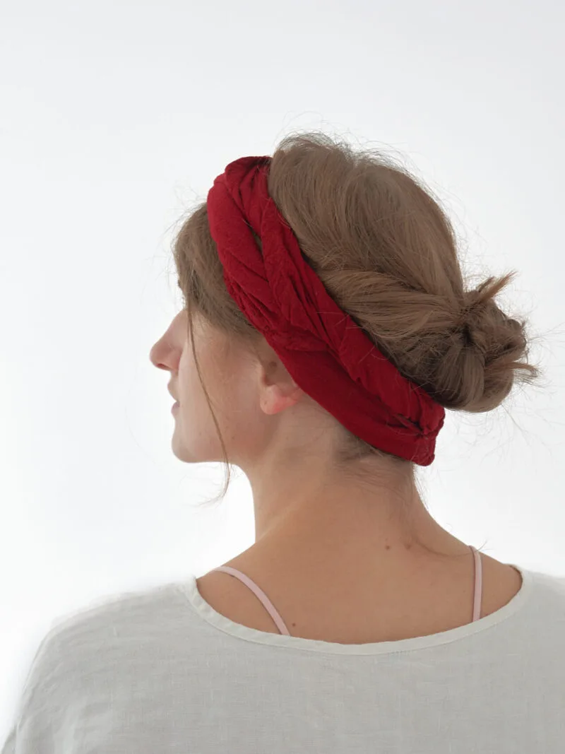 Burgund Bandana na głowę, bandana damska, bandana męska, bawełniana bandana, akcesoria modowe, chustka, apaszka, pomysł na prezent. owijamwbawelne.pl