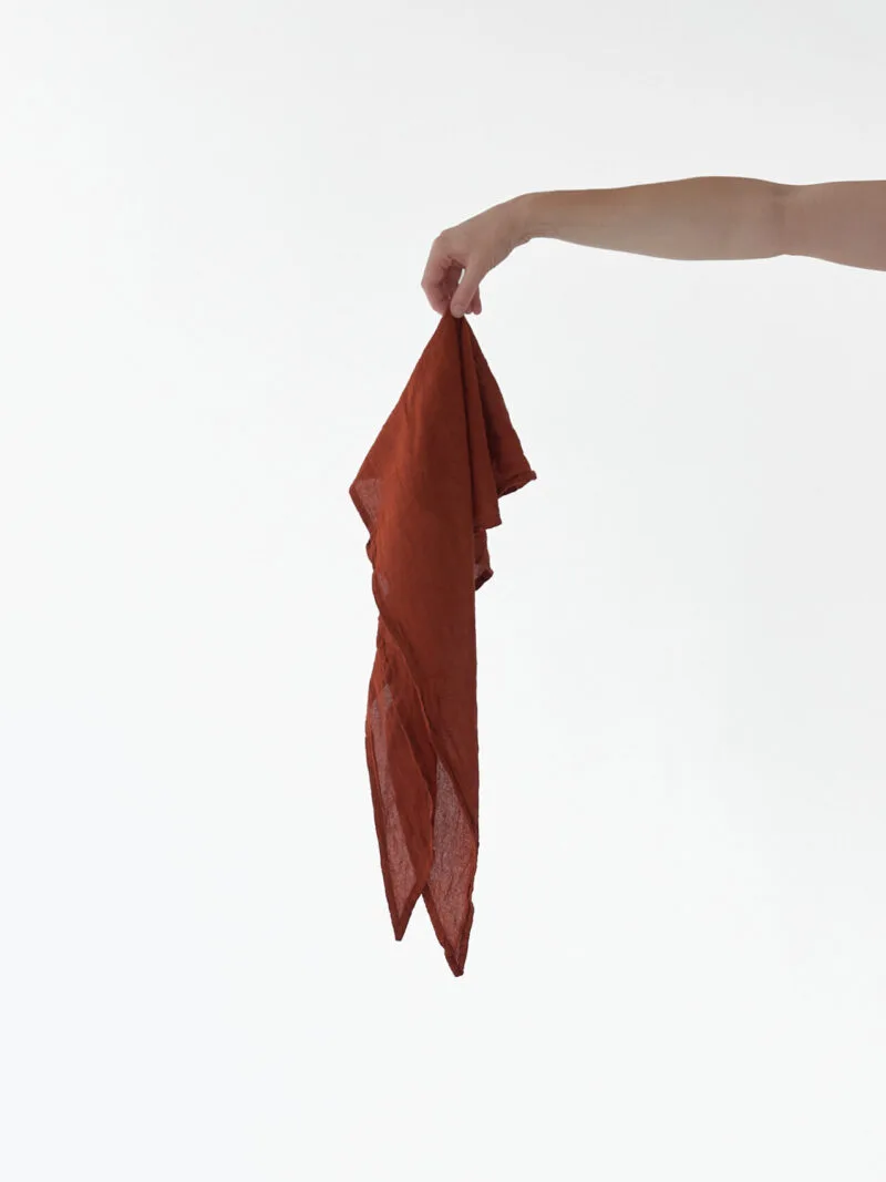 Bandana na głowę ruda, bandana damska, bandana męska, bawełniana bandana, akcesoria modowe, chustka, apaszka,owijamwbawelne.pl