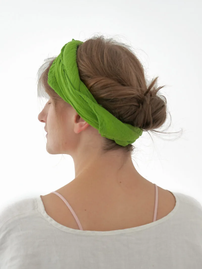 Bandana zielona jasna chustka na głowę bandana damska bandana męska bawełna akcesoria prezent chustka apaszka owijam w bawełnę.pl