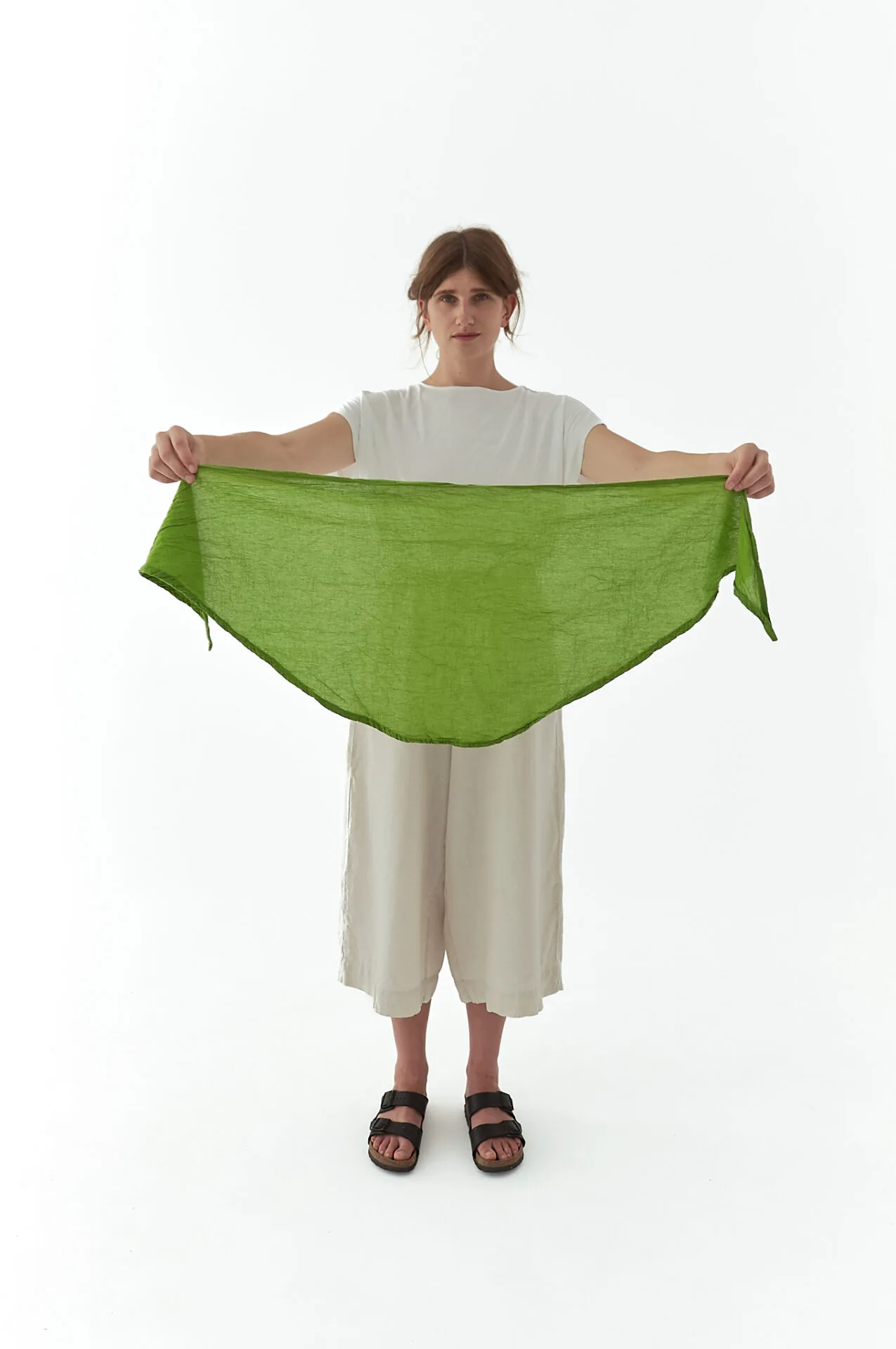 Bandana zielona jasna chustka na głowę bandana damska bandana męska bawełna akcesoria prezent chustka apaszka owijam w bawełnę.pl