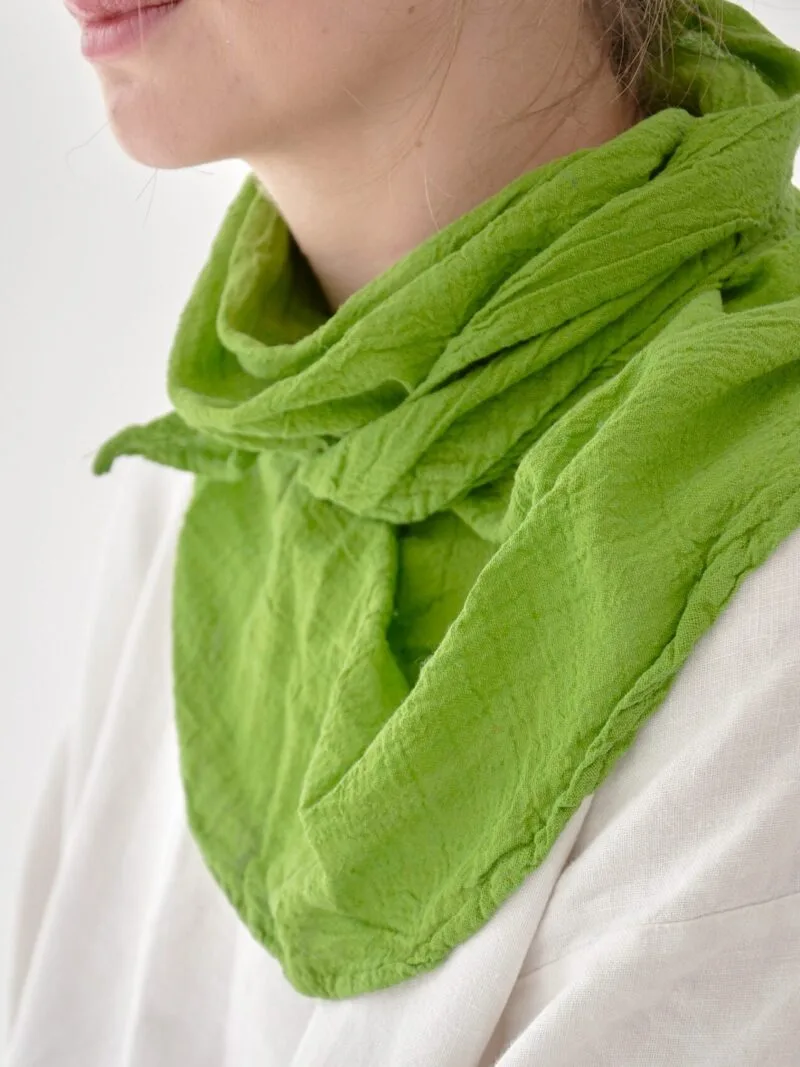 Bandana zielona jasna chustka na głowę bandana damska bandana męska bawełna akcesoria prezent chustka apaszka owijam w bawełnę.pl