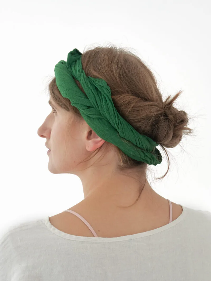 Butelkowa zieleń Bandana chustka na głowę bandana damska bandana męska bawełna akcesoria prezent chustka apaszka owijamwbawełnę.pl