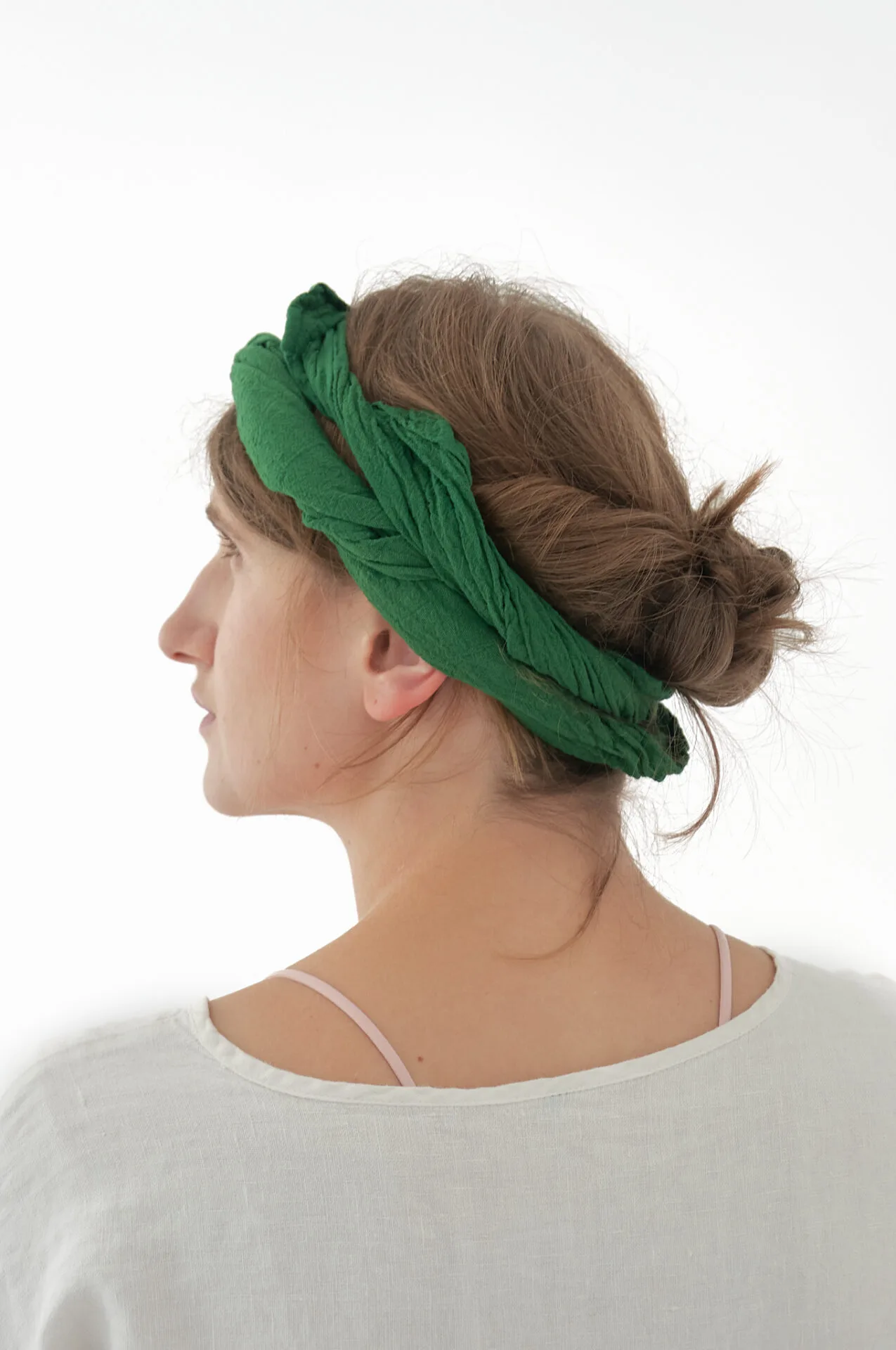 Butelkowa zieleń Bandana chustka na głowę bandana damska bandana męska bawełna akcesoria prezent chustka apaszka owijamwbawełnę.pl