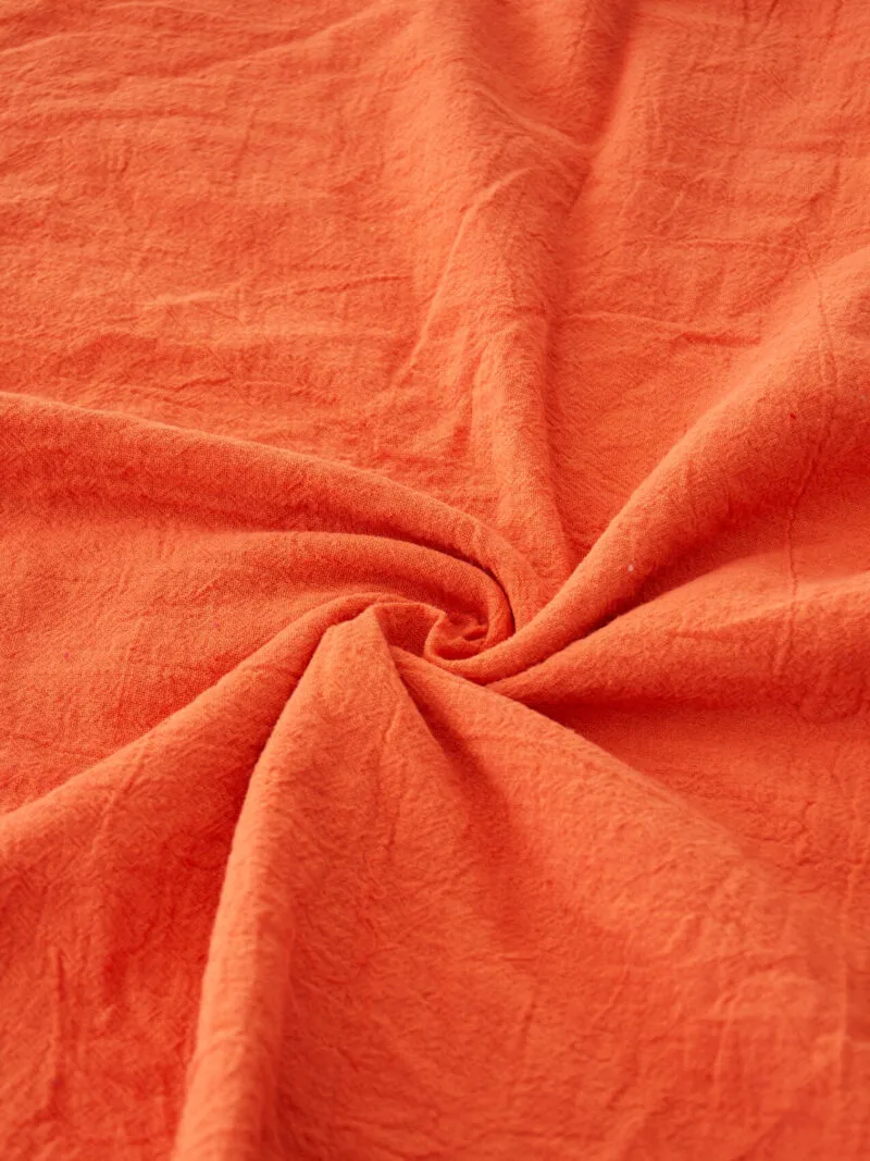 Pomarańczowa chusta na głowę, damska i męska. Bawełna organiczna, akcesoria, prezent, odzież. Owijam w bawełnę