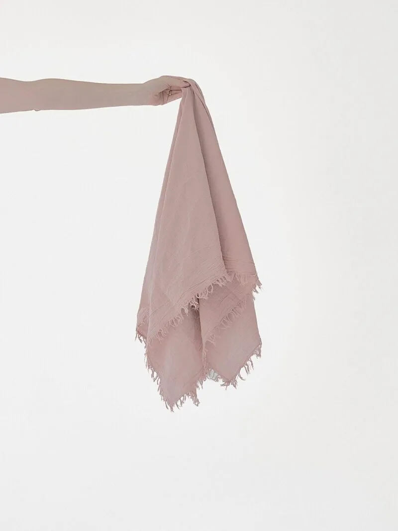 Różowa chusta na głowę, damska i męska. Bawełna organiczna, akcesoria, prezent, odzież. Owijam w bawełnę