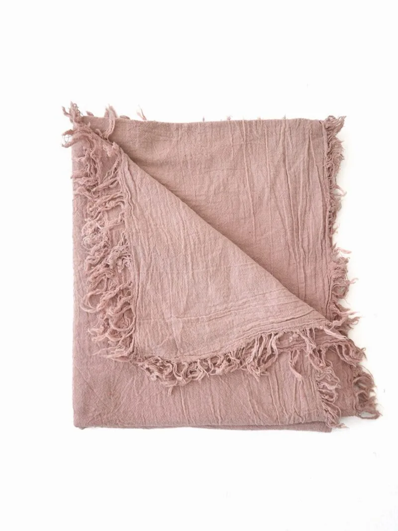 Różowa chusta na głowę, damska i męska. Bawełna organiczna, akcesoria, prezent, odzież. Owijam w bawełnę