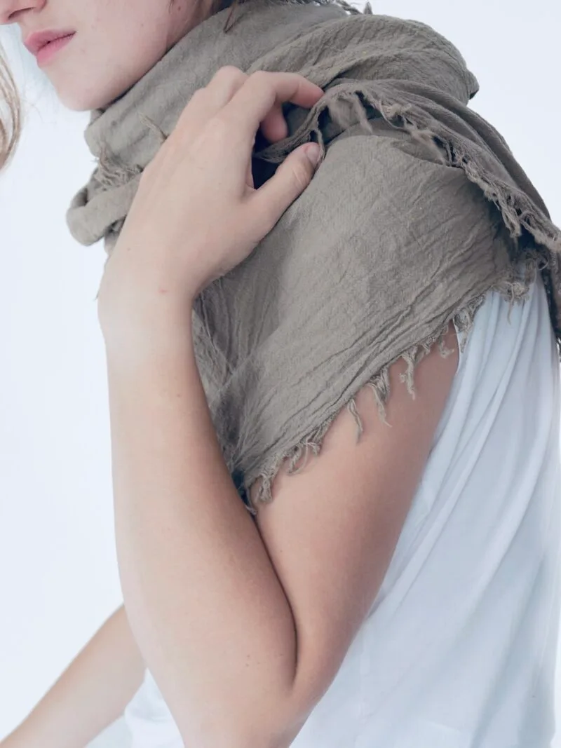 CHUSTA SZARA | 100 % BAWEŁNA | Srebrzysty Księżyc