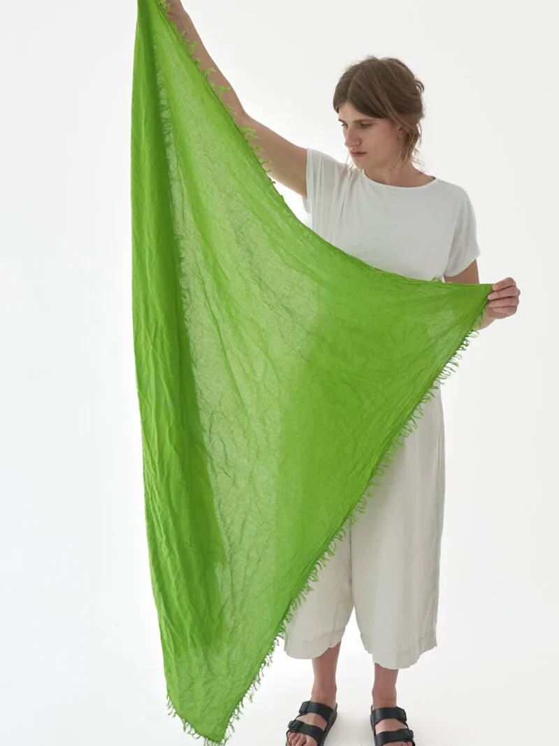 Zielona chusta do noszenia, duża chusta damska i męska. Bawełna organiczna, akcesoria, prezent, odzież. Owijam w bawełna