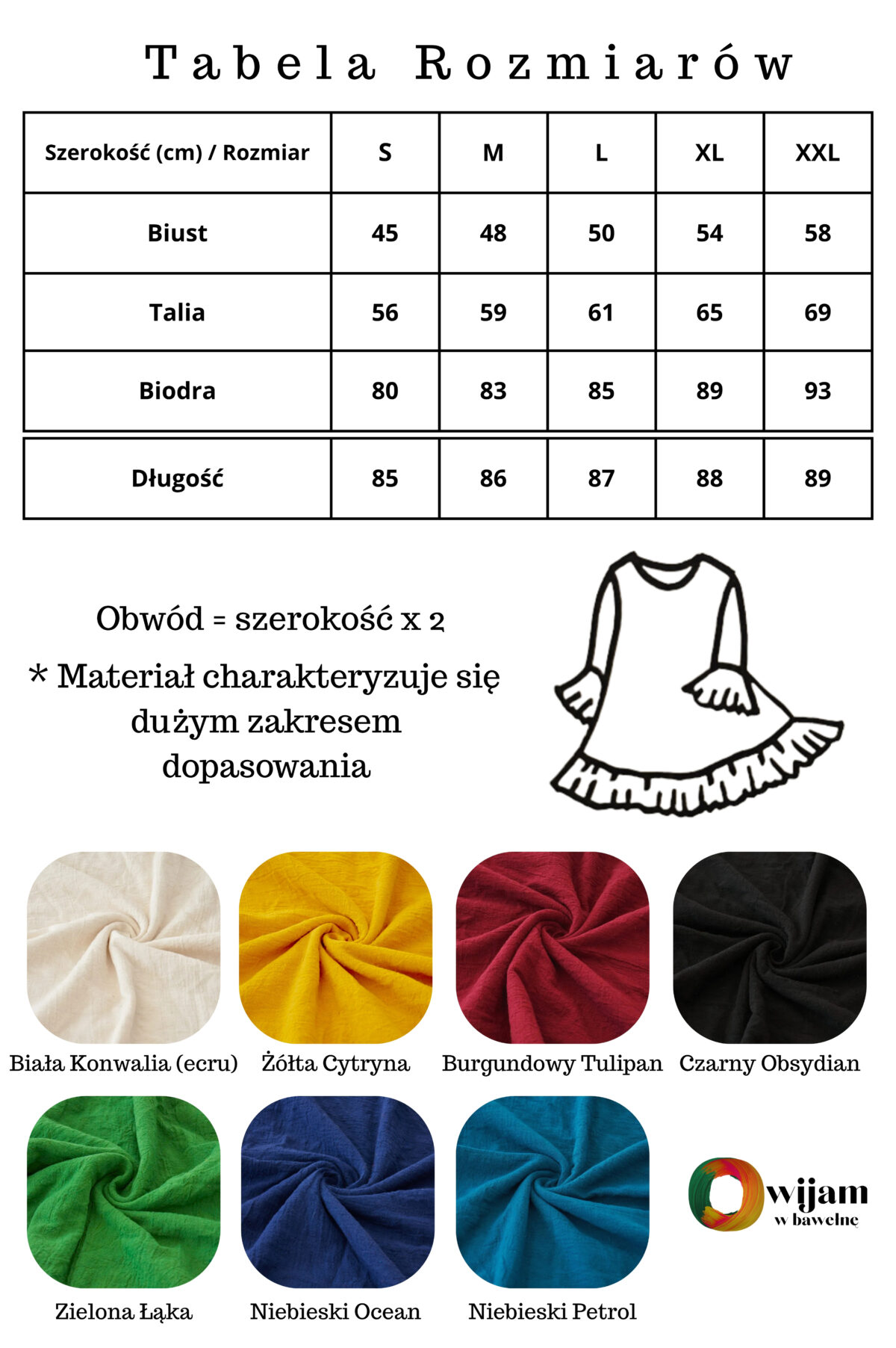 tabela rozmiarów