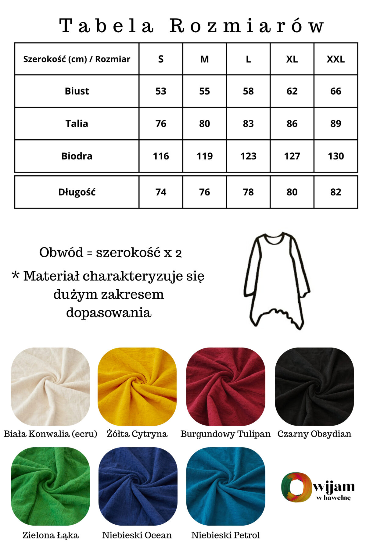 tabela rozmiarów