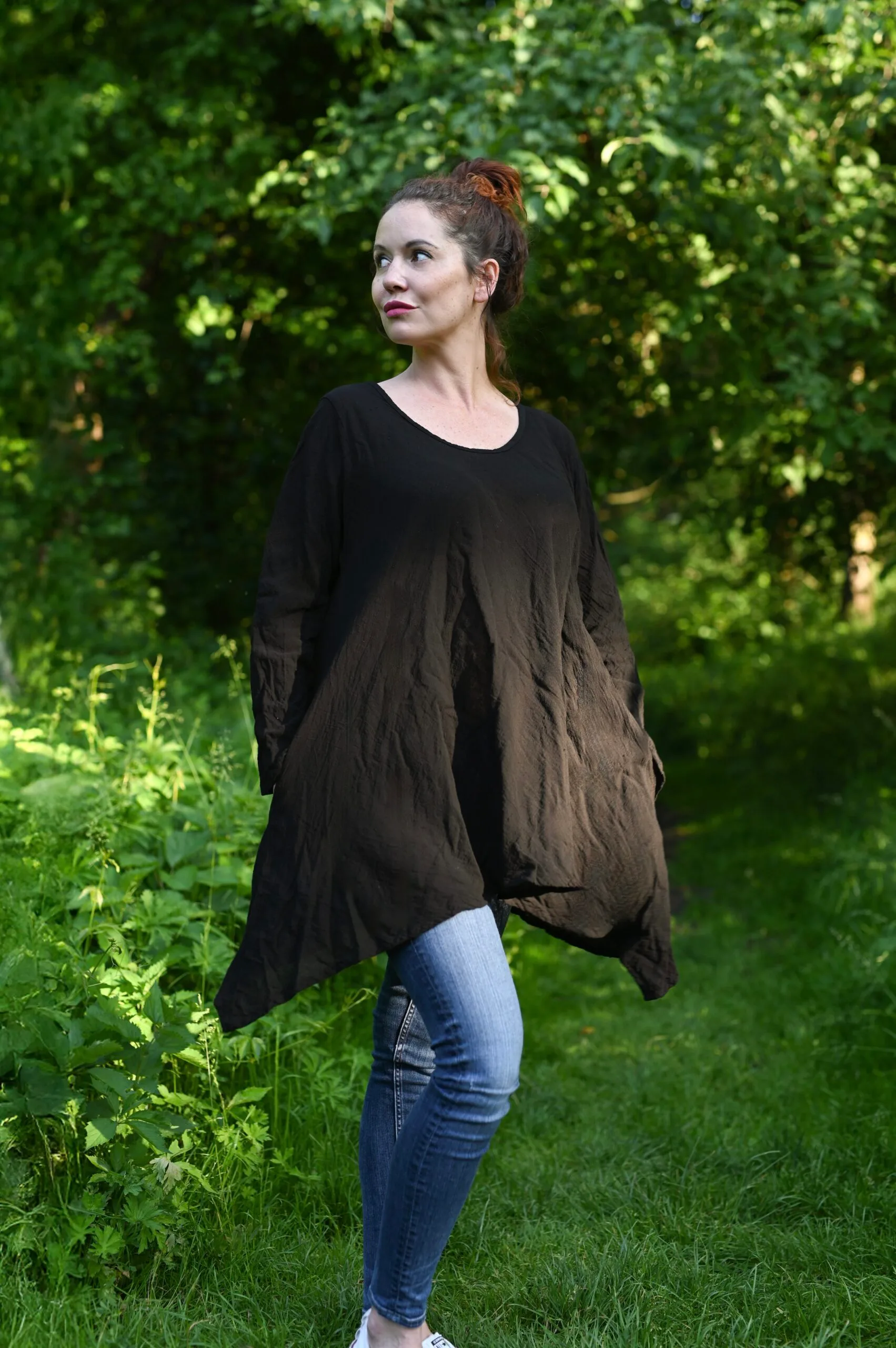 bluza-top-ogony-tails-bawelna-dlugie-boki-czarna