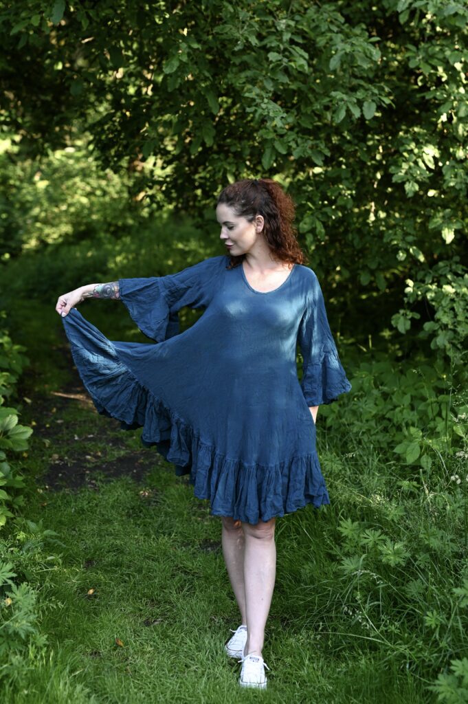 bawełniana sukienka z falbanami | FALBANNA