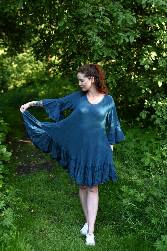 bawełniana sukienka z falbanami | FALBANNA