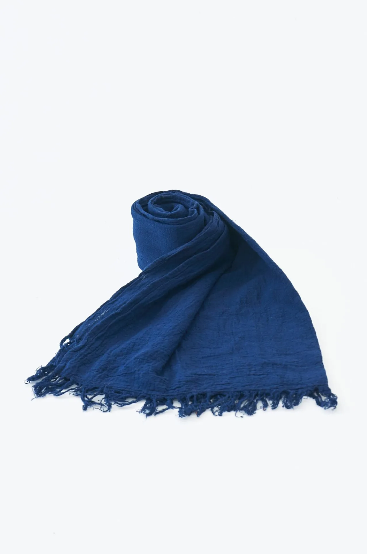 SZAL GRANATOWY | 100 % BAWEŁNA | Granatowy Ocean - obrazek 4