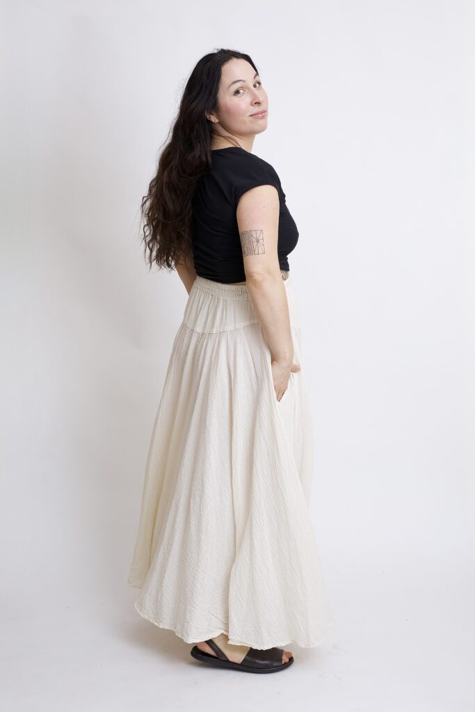 Bawełniana spódnica biała plisowana