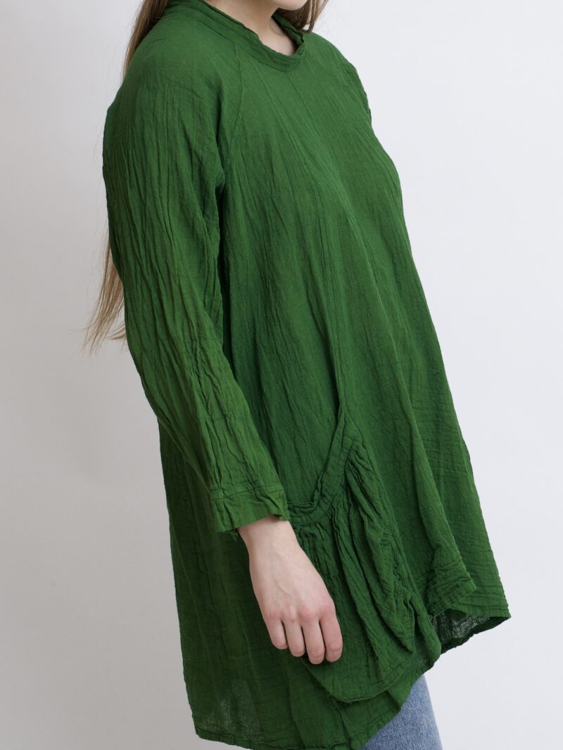 Tunika oversize niebieski petrol bawełniana. luźna tuniko sukienka z czystek bawełny