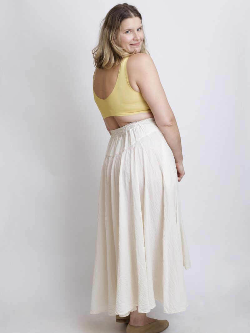 Bawełniana spódnica biała plisowana