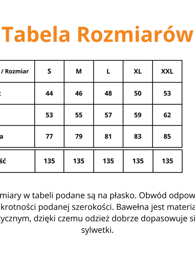 tabela rozmiarów