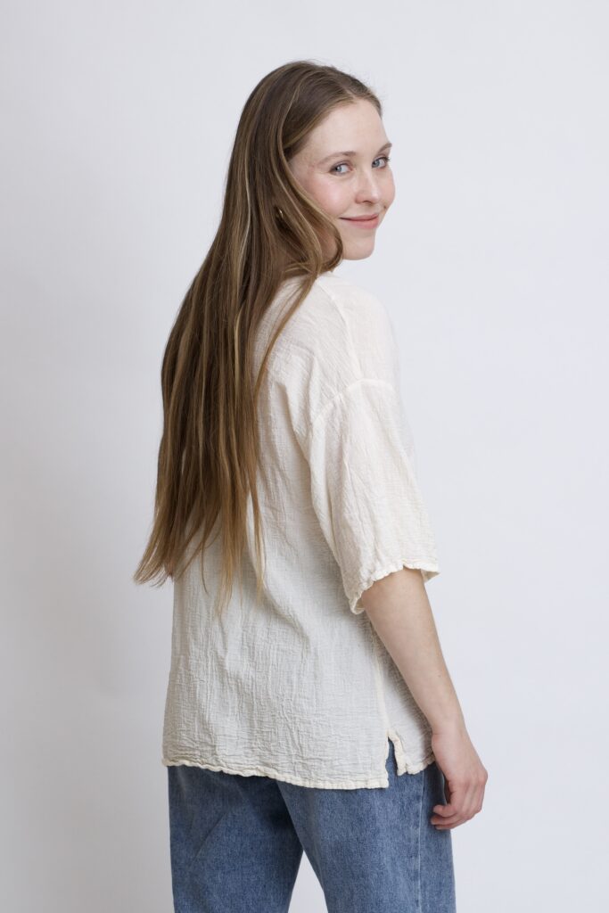 bawełniana bluzka VERA | Biała Konwalia