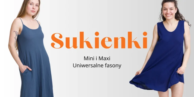 Damskie sukienki maxi i mini z czystej naturalnej bawełny organicznej. Owijam w bawełnę