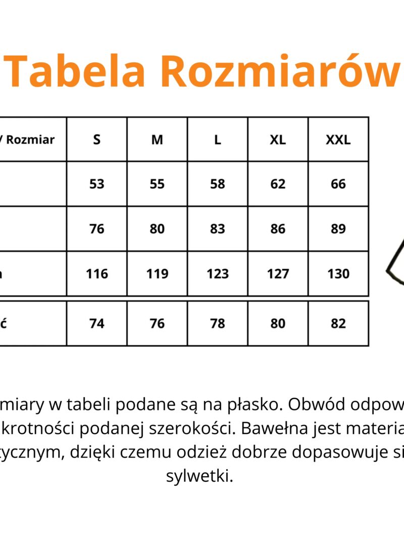 tabela rozmiarów tunika