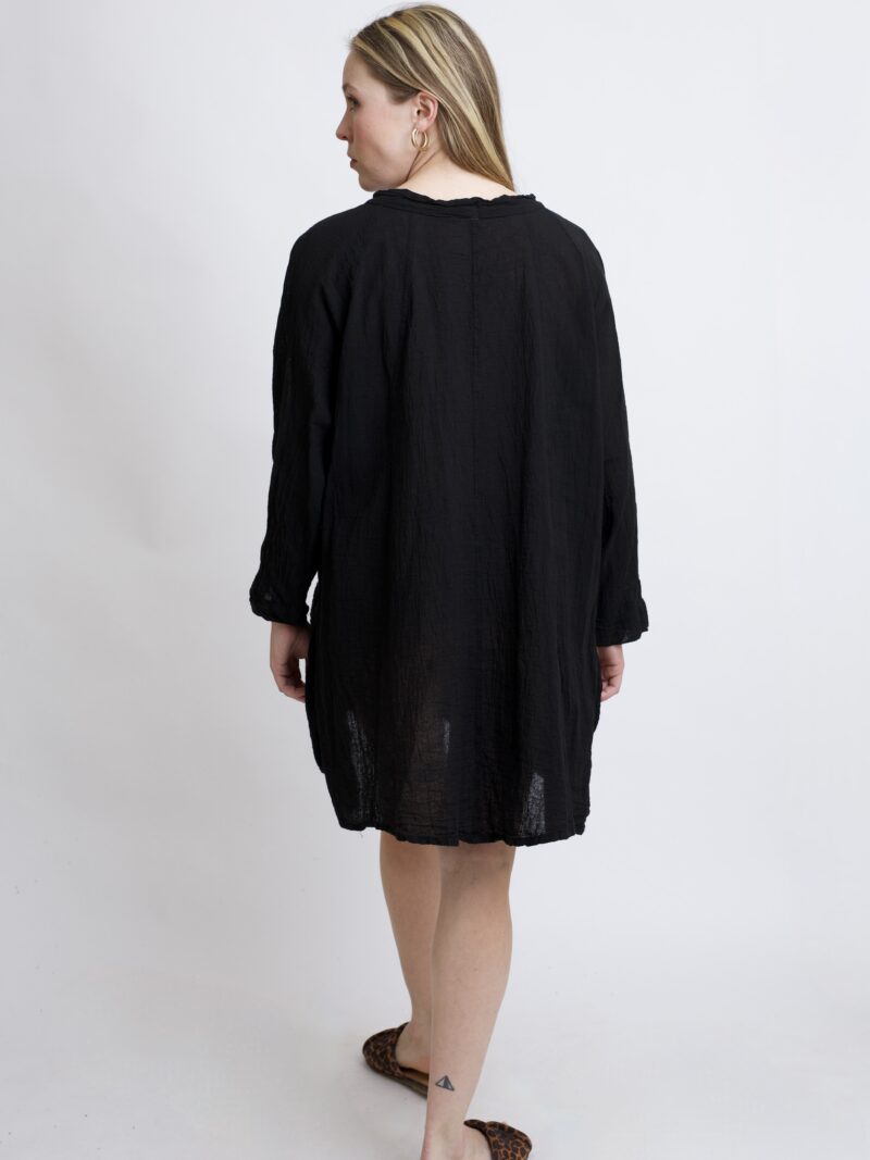 Tunika oversize niebieski petrol bawełniana. luźna tuniko sukienka z czystek bawełny