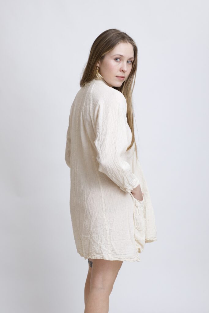 Tunika oversize biała bawełniana. luźna tuniko sukienka