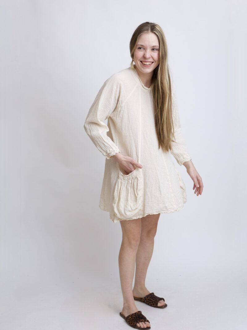 Tunika oversize biała bawełniana. luźna tuniko sukienka